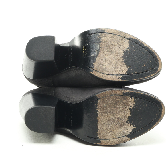 Rag & Bone Harrow Suede Leather Ankle Boots Booties Women EU 38 Black - Picture 12 of 14